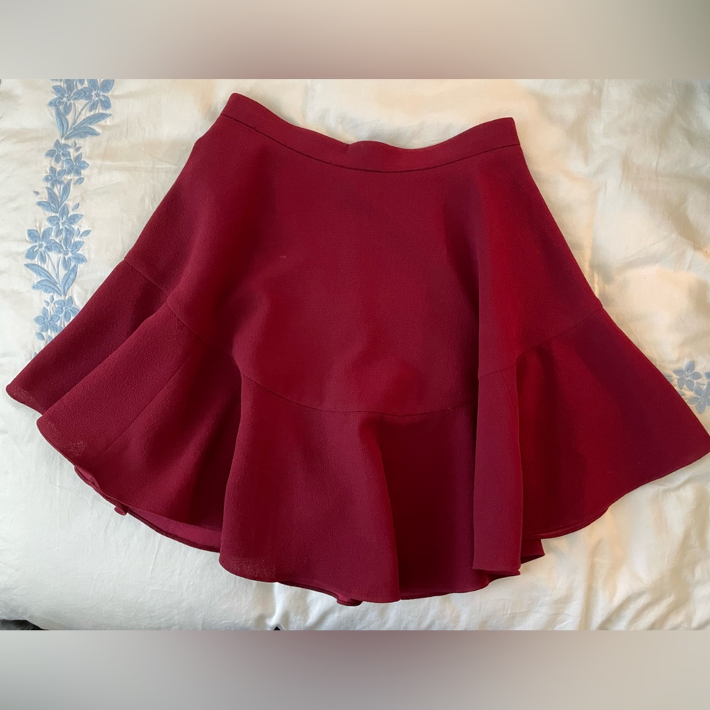 Club Monaco skirt burgundy a-line size 6